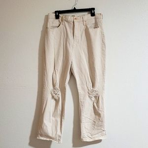 Universal Thread High Rise Distressed Khaki Jean